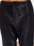 Vastramay Men's Turquoise And Black Silk Blend Kurta Pyjama Set