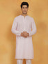 Vastramay Men's Pink Cotton Kurta