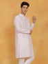 Vastramay Men's Pink Cotton Kurta