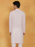 Vastramay Men's Pink Cotton Kurta