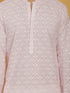 Vastramay Men's Pink Cotton Kurta