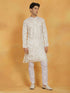 Vastramay Men's White Viscose Kurta And Pyjama Set