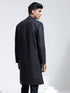 Vastramay Men's Black Cotton Silk Kurta