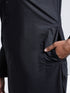 Vastramay Men's Black Cotton Silk Kurta
