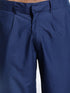 Vastramay Men's Navy Blue Cotton Silk Kurta And Pyjama Set