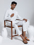 Vastramay Men's White Cotton Silk Kurta