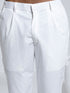 Vastramay Men's White Cotton Silk Kurta And Pyjama Set