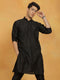 Vastramay Men's Black Viscose Kurta