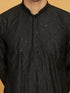 Vastramay Men's Black Viscose Kurta And Pyjama Set