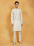 Vastramay Men's Cream Viscose Kurta And Pyjama Set