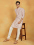 Vastramay Men's Pink Maslin Kurta
