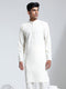 Vastramay Men's Cream Crepe Kurta