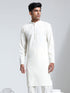 Vastramay Men's Cream Crepe Kurta