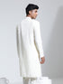 Vastramay Men's Cream Crepe Kurta