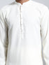 Vastramay Men's Cream Crepe Kurta