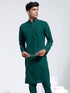 Vastramay Men's Green Crepe Kurta