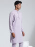 Vastramay Men's Purple Crepe Kurta