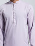 Vastramay Men's Purple Crepe Kurta