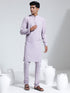 Vastramay Men's Purple Crepe Kurta And Pyjama