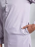 Vastramay Men's Purple Crepe Kurta And Pyjama
