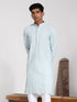 Vastramay Men's Aqua Rayon Kurta