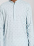 Vastramay Men's Aqua Rayon Kurta