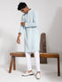 Vastramay Men's Aqua Rayon Kurta