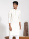Vastramay Men's Cream Rayon Kurta
