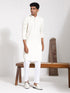 Vastramay Men's Cream Rayon Kurta And Pyjama Set
