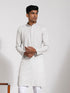 Vastramay Men's Grey Rayon Kurta