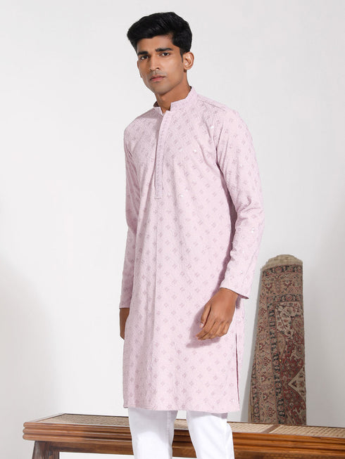 Vastramay Men's Onion Rayon Kurta