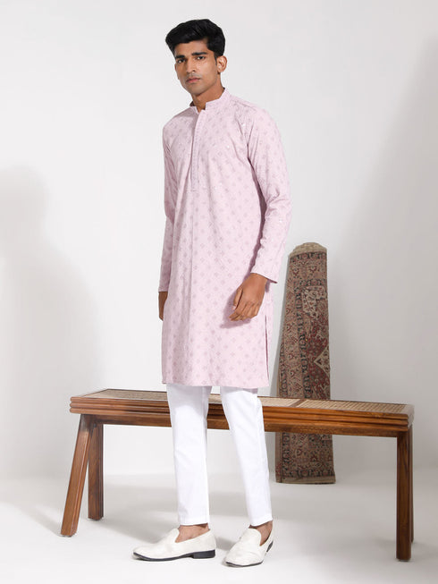 Vastramay Men's Onion Rayon Kurta And Pyjama Set