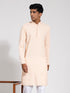 Vastramay Men's Peach Rayon Kurta