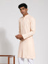 Vastramay Men's Peach Rayon Kurta