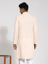 Vastramay Men's Peach Rayon Kurta