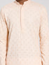 Vastramay Men's Peach Rayon Kurta And Pyjama Set