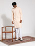 Vastramay Men's Peach Rayon Kurta And Pyjama Set