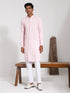 Vastramay Men's Pink Rayon Kurta