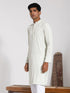 Vastramay Men's Cream Rayon Kurta
