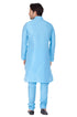 Vastramay Vastramay Men's Light Blue Cotton Silk Blend Kurta and Pyjama Set