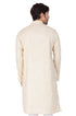 Vastramay Men's Beige Cotton Blend Kurta