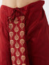 Vastramay Men's Black And Maroon Silk Blend Kurta And Dhoti Set