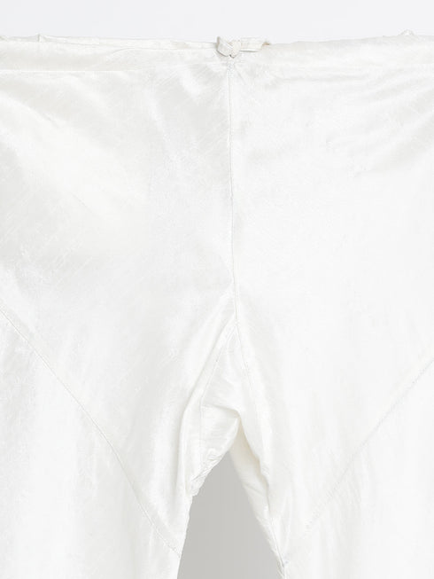 VM BY VASTRAMAY Men's Black Cotton Silk Blend Kurta and Pyjama Set