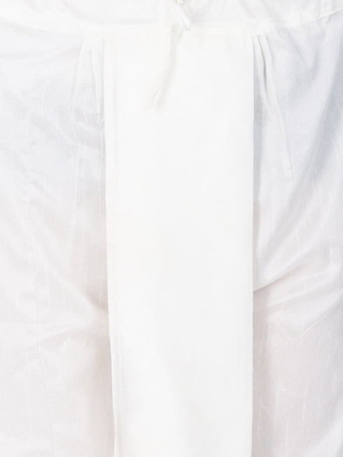 Vastramay Vastramay Men's Blue Cotton Silk Blend Kurta and Dhoti Pant Set