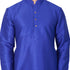 Vastramay Men's Blue Cotton Silk Blend Kurta and Pyjama Set