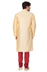 Vastramay Vastramay Men's Gold Cotton Silk Blend Kurta and Pyjama Set