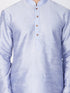 Vastramay Men's Light Blue Cotton Silk Blend Kurta and Dhoti Pant Set
