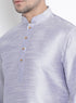 Vastramay Vastramay Men's Light Blue Cotton Silk Blend Kurta and Pyjama Set