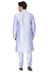Vastramay Vastramay Men's Light Blue Cotton Silk Blend Kurta and Pyjama Set