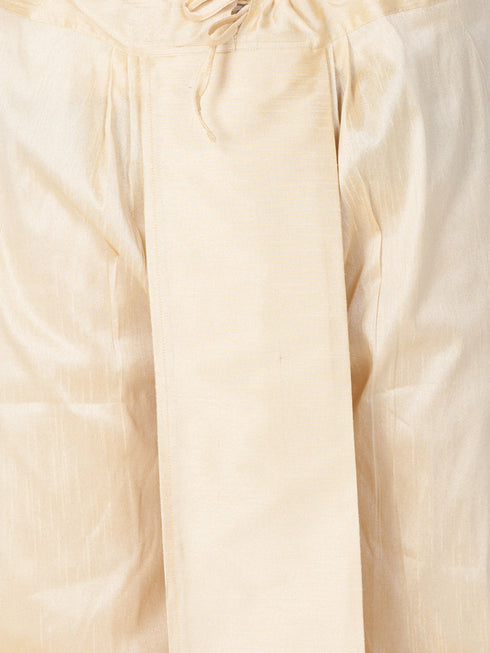 Vastramay Vastramay Men's Maroon Cotton Silk Blend Kurta and Dhoti Pant Set